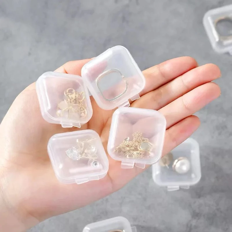 Kotak Tempat Perhiasan Bening Plastik Kecil Mini Box Serbaguna — 6