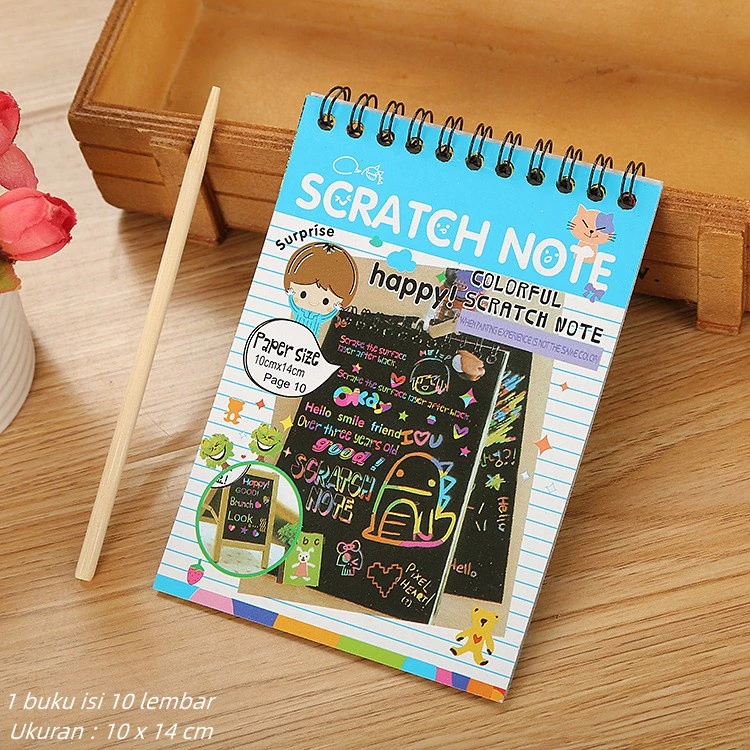 Buku Gambar Anak Gores Mini Magic Scratch Note Kreatif — 6