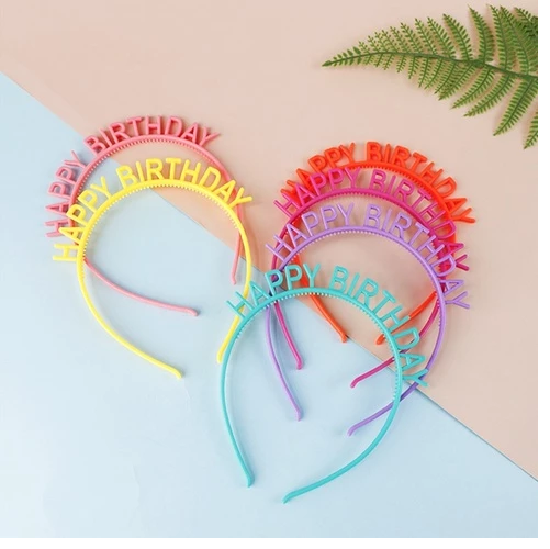 Bando Ulang Tahun Desain Happy Birthday Warna Warni Gaya Korea — 3