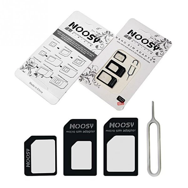 Set Adapater Sim Card Nano Micro Pin dengan Dudukan kartu 4in1 — 6