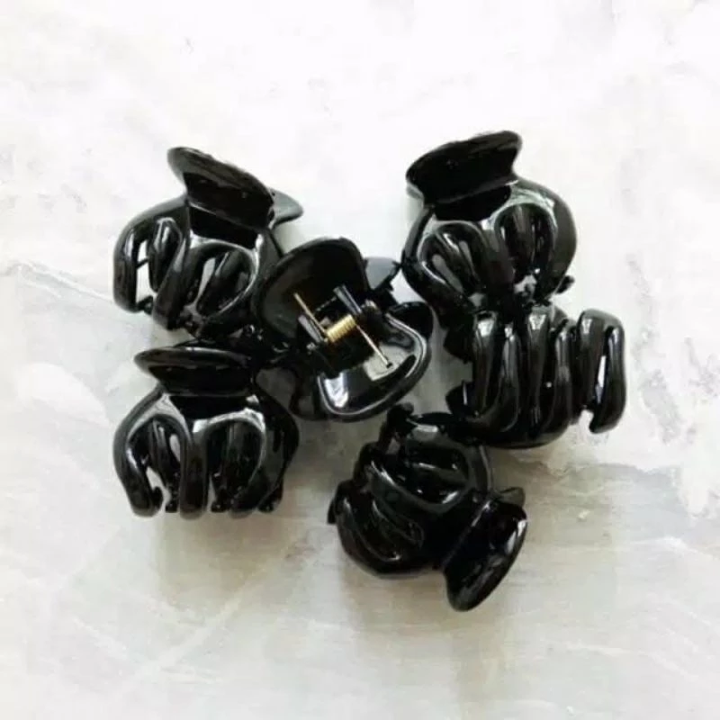 Hair Clips Jepitan Rambut Jedai Korea 3 Cakar 5cm Tebal - Random — 5