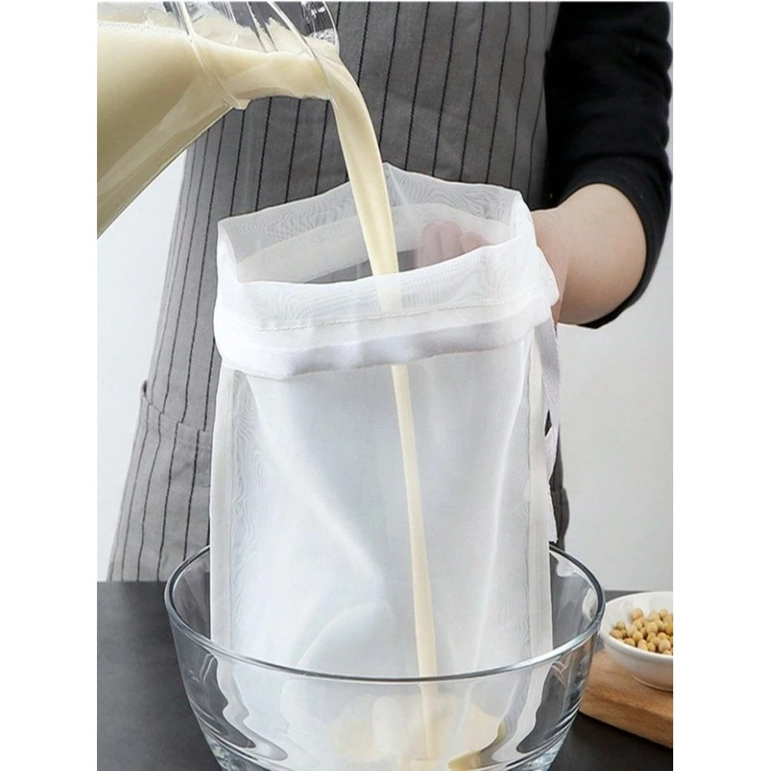 Kain Pouch Nylon Kantung Saringan Filter Susu Kacang kedelai Almond — 10