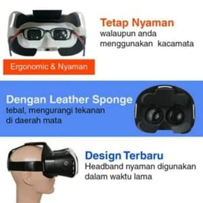 Kacamata Virtual Reality Holder Smartphone Lensa 42mm — 6