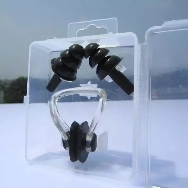 Penutup Hidung Penyumbat Telinga Renang Diving Snorkling Silikon EarPlug — 3