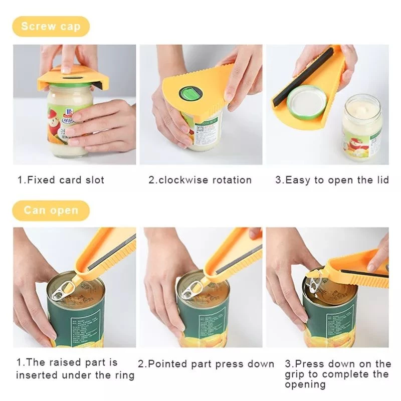 Alat Pembuka Kaleng Botol Toples V-shaped Can Opener Multifungsi — 5