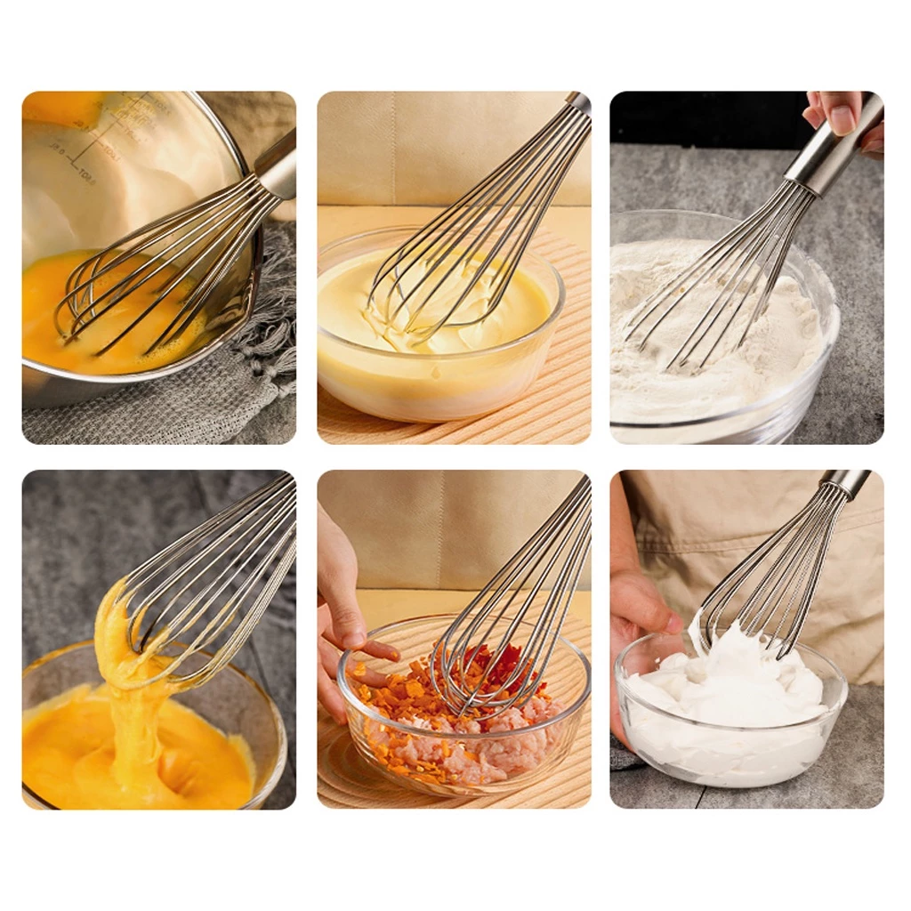 Pengocok Telur Stainless Kocok Adonan Kue Serbaguna Egg Whisk — 5