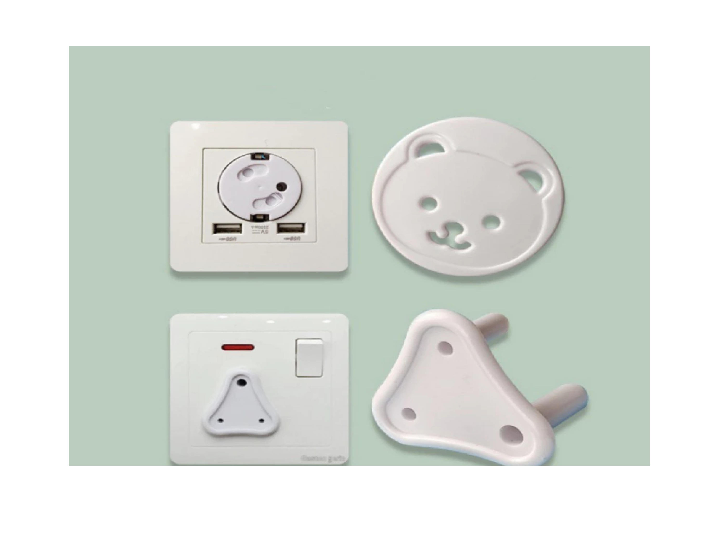 Penutup Colokan Stop Kontak Socket Cover Pelindung Anak PVC — 6