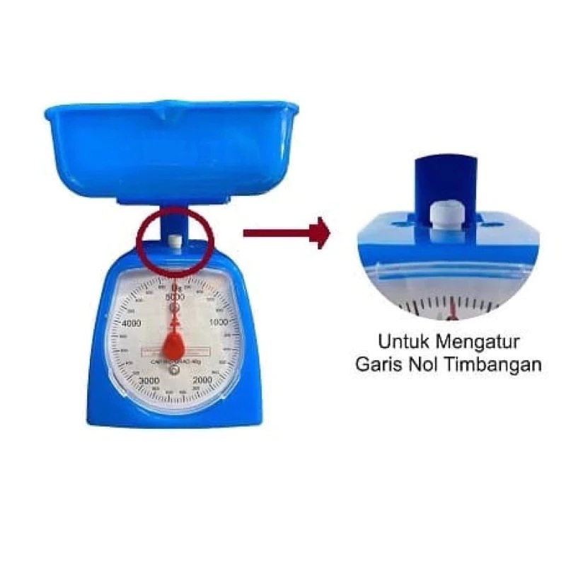 Timbangan Dapur Analog 5kg Manual Kitchen Scale Akurasi Grad 40g — 4