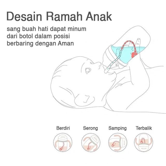 Botol Minum Anak Pegangan Training Cup Food Grade Desain Anti Selip — 5