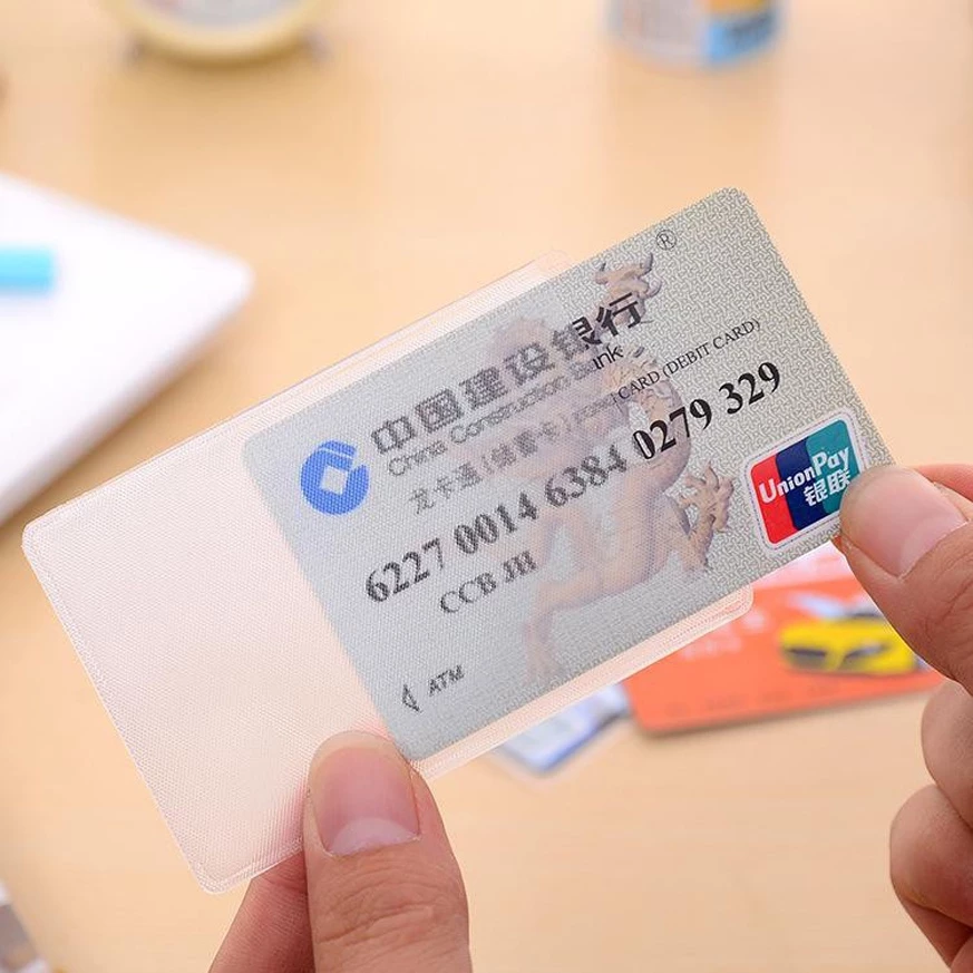Card Cover Kartu ATM SIM KTP Kartu Nama Transparan Plastik Pelindung — 6