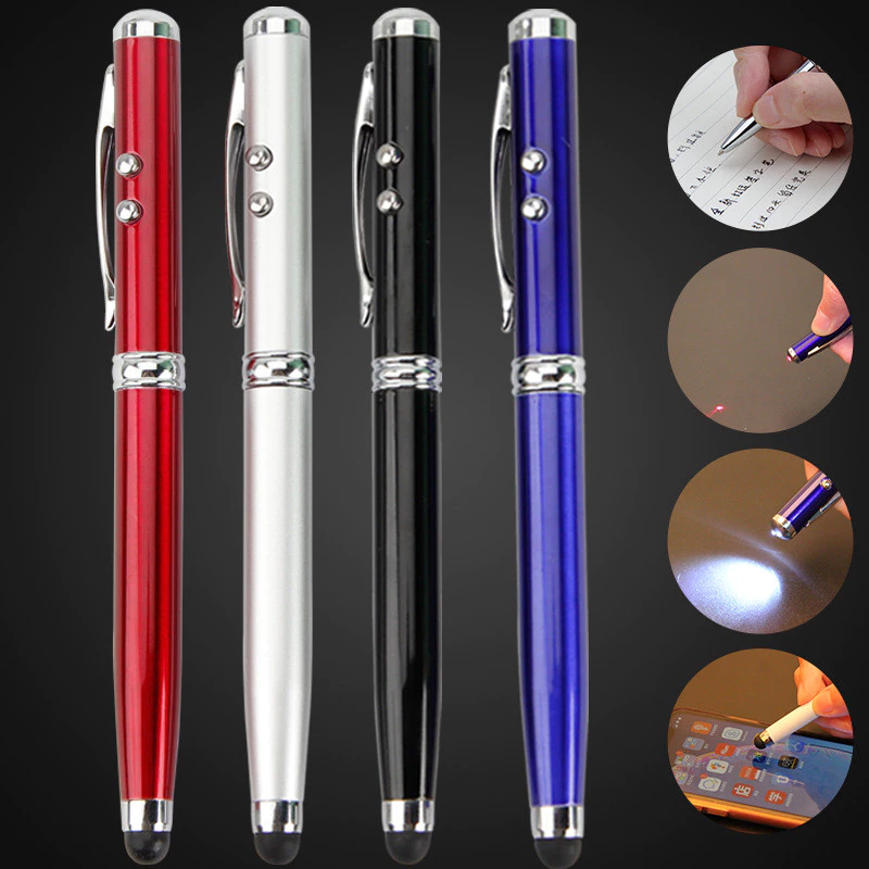 Stylus Pen 5 In 1 Pulpen Ballpoint Touchscreen Dengan Red Laser Senter — 6