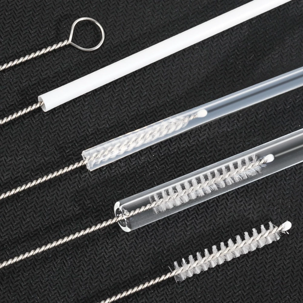 Sikat Sedotan Stainless Steel Kecil Lembut Pembersih Sudut Lekukan — 6