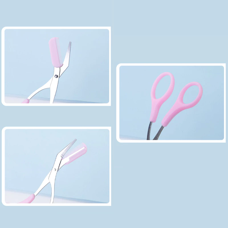 Gunting Alis Mata Perapi Stainless Steel Desain Presisi Sisir Pisau — 5