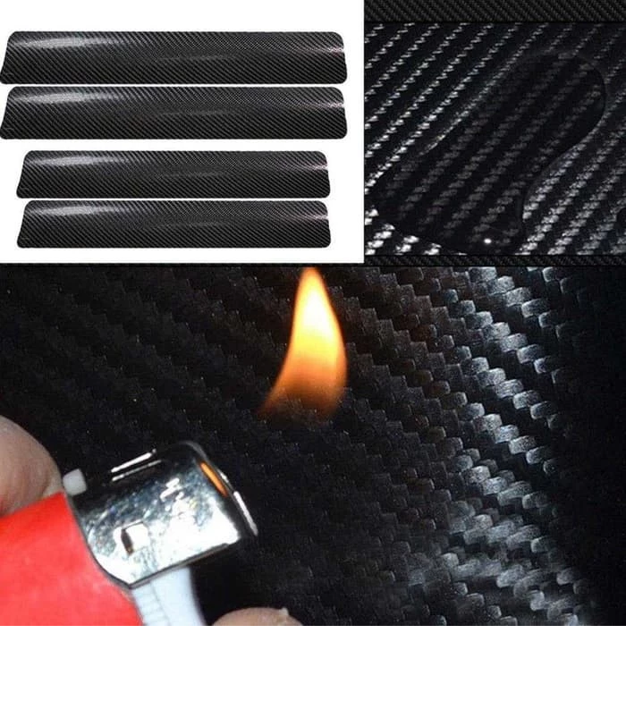 Stiker Pelindung Alas Pintu Mobil Carbon Fiber 3D Anti Gores — 3