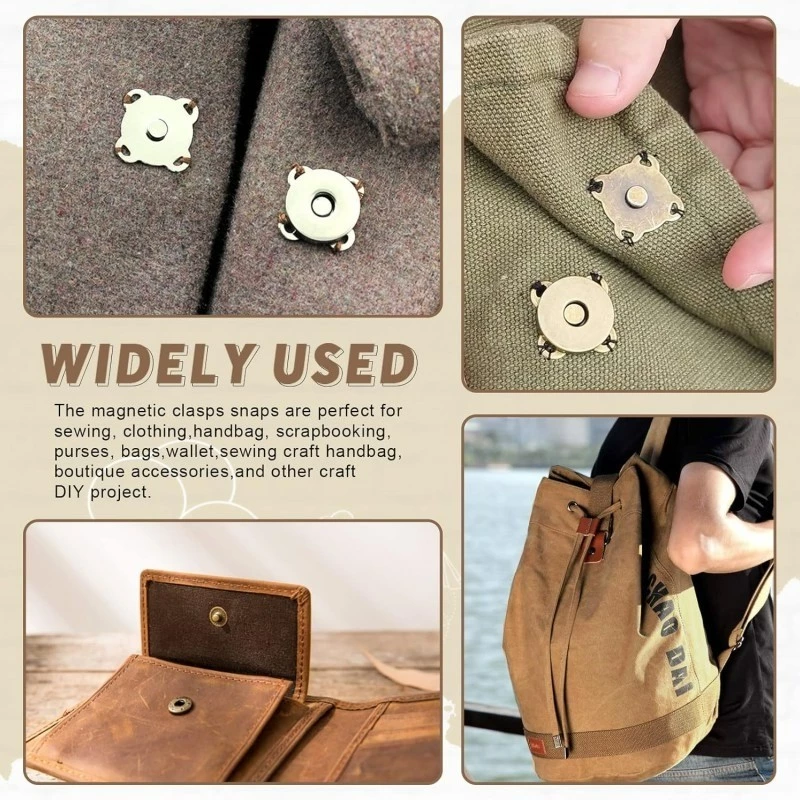 Kancing Magnet Jahit Tas Dompet Desain Klasik Fashion Style — 3
