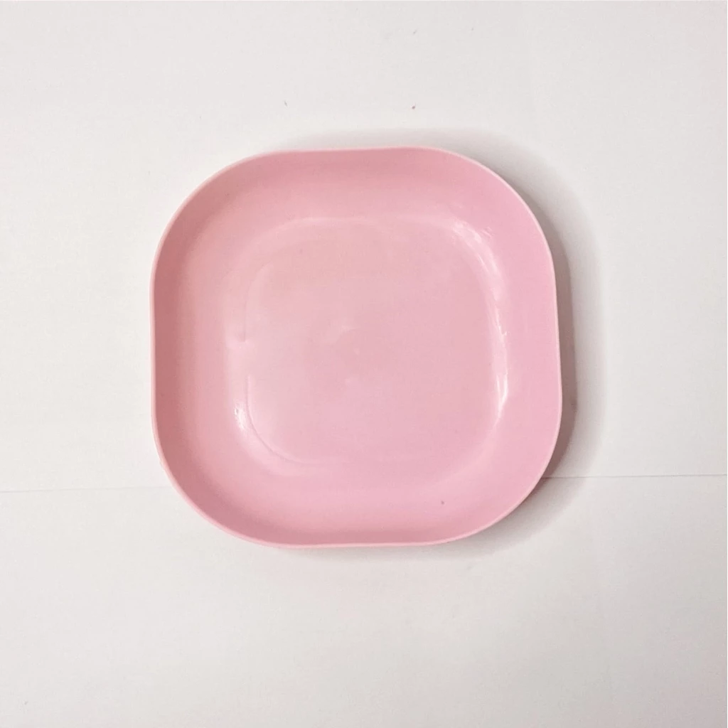 Piring Saji Snack Jerami Persegi Square Wheat Straw Anti Slip 13x13x2cm — 10