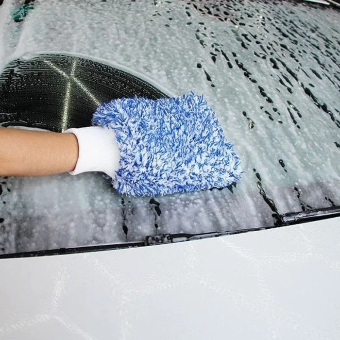 Sarung Tangan Cuci Kendaraan Microfiber Wash Mitt Ala Korea Lembut — 2