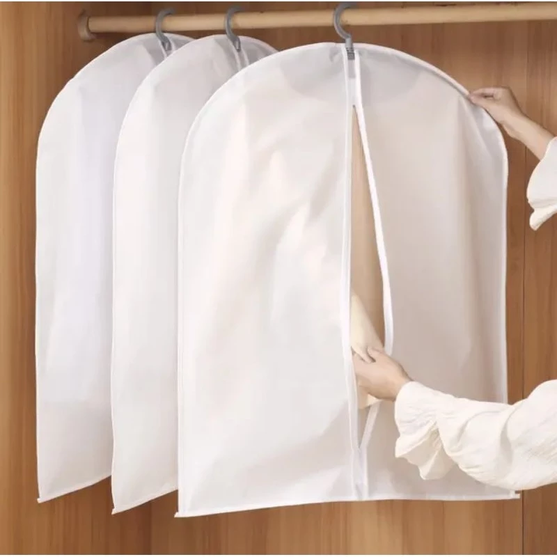 Cover Sarung Gantung Baju Anti Debu PEVA Dengan Resleting — 7