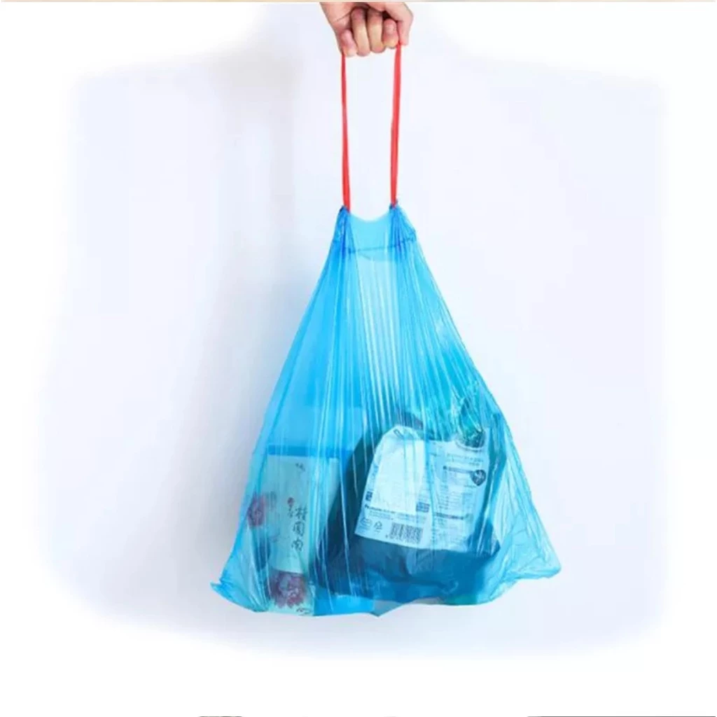 Plastik Sampah Roll Gulung Dengan Tali 45x50cm Isi 15 Lembar - Random — 7