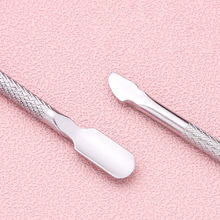 Alat Pendorong Kutikula - Stainless Steel Anti Karat dengan 2 Kepala — 8
