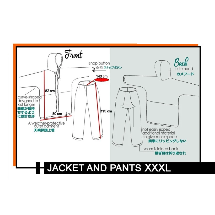 Jas Hujan Motor Besar Jumbo Big Size XXXL Extra Large PVC Lentur — 3