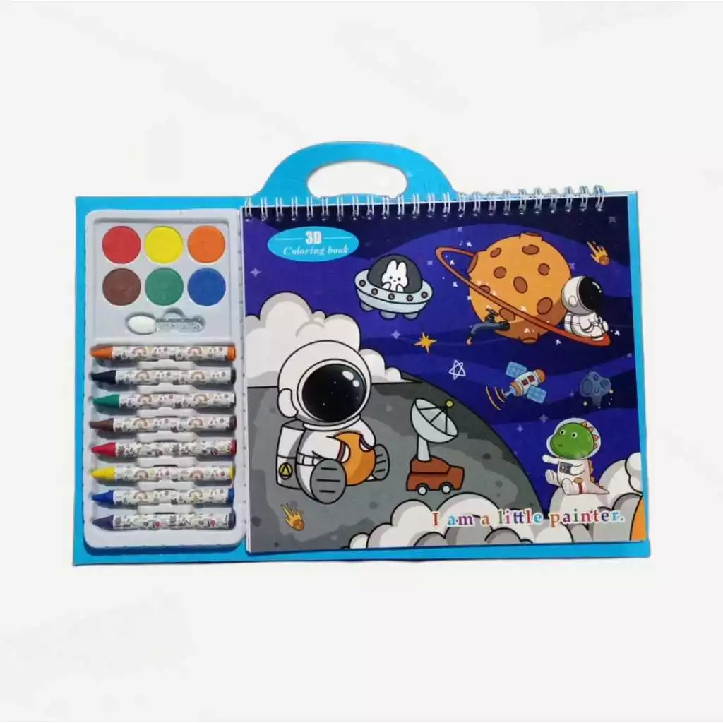 Buku Melukis Set 3D Coloring Book Melatih Kemampuan Motorik Anak — 8