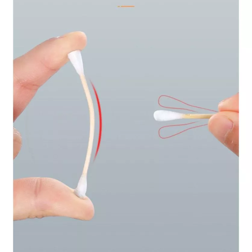 Cotton Bud / Korek Kuping / Cotton Swabs isi 500 Natural Bambu — 4