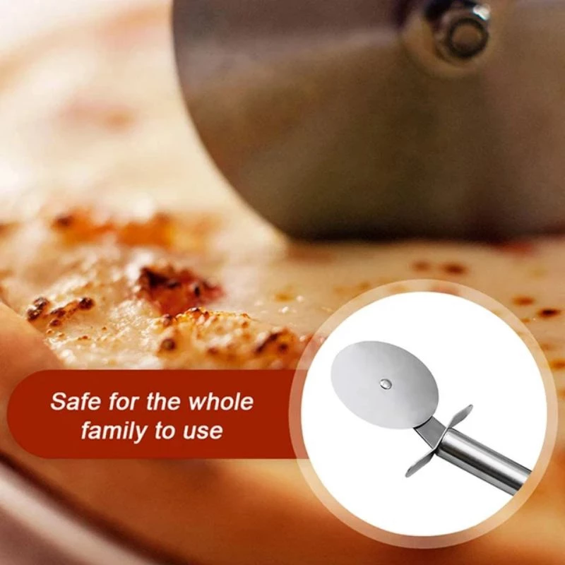 Pisau Pemotong Pizza Stainless Steel Cutter Presisi Multifungsi — 6