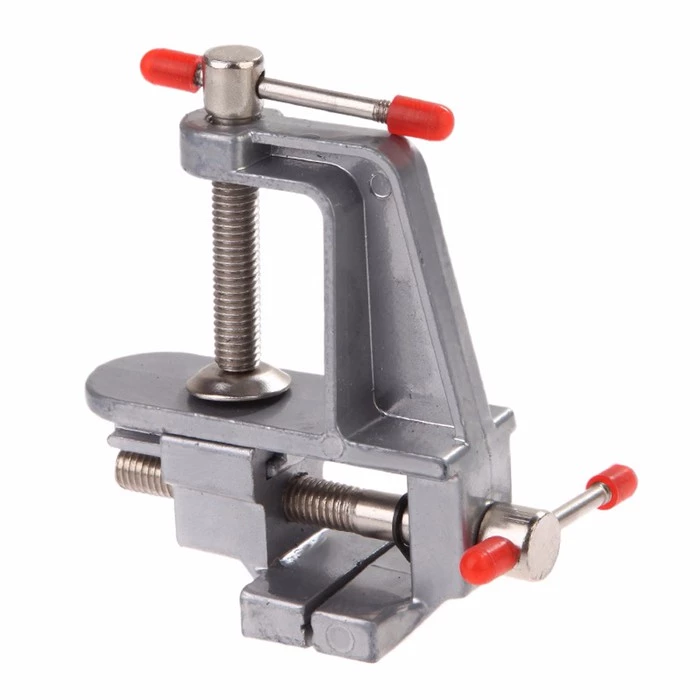 Klem Meja Mini Vise Clamp Catok Alumunium Penjepit Benda Kreatif — 3