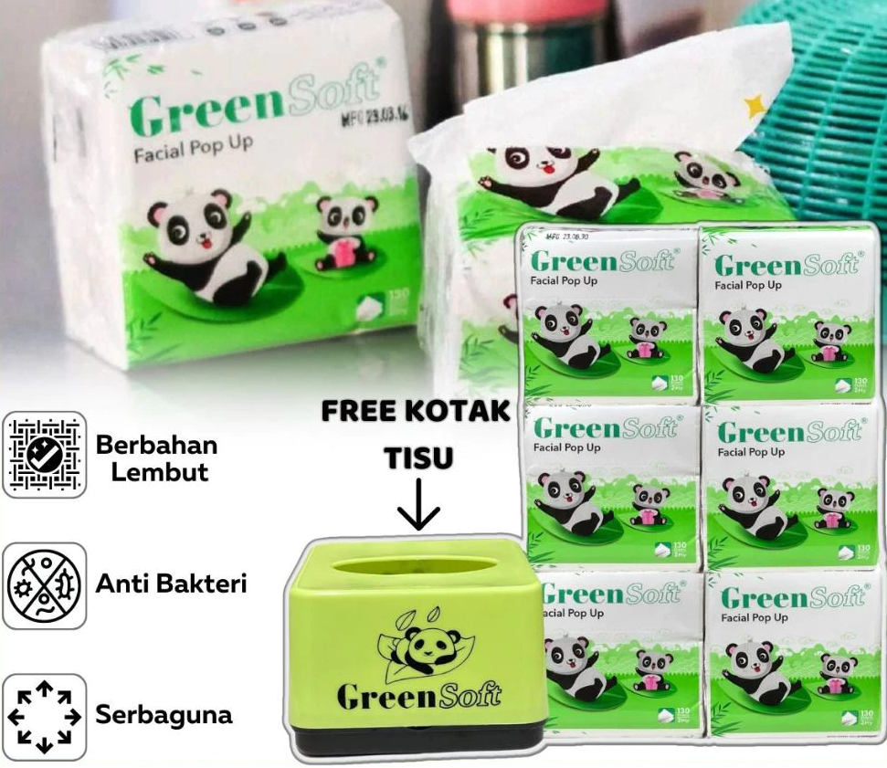 Paket Tisu Wajah 6 Pack GRATIS Kotak Lembut Facial Tissue — 2