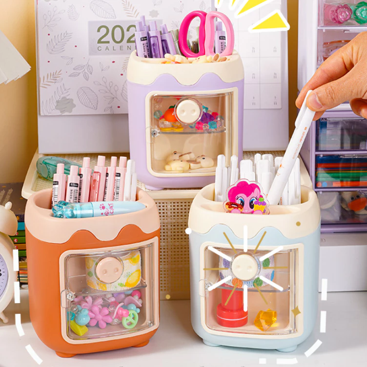 Organizer Meja Laci 2 Tingkat Penyimpanan Stationery Alat Tulis — 5