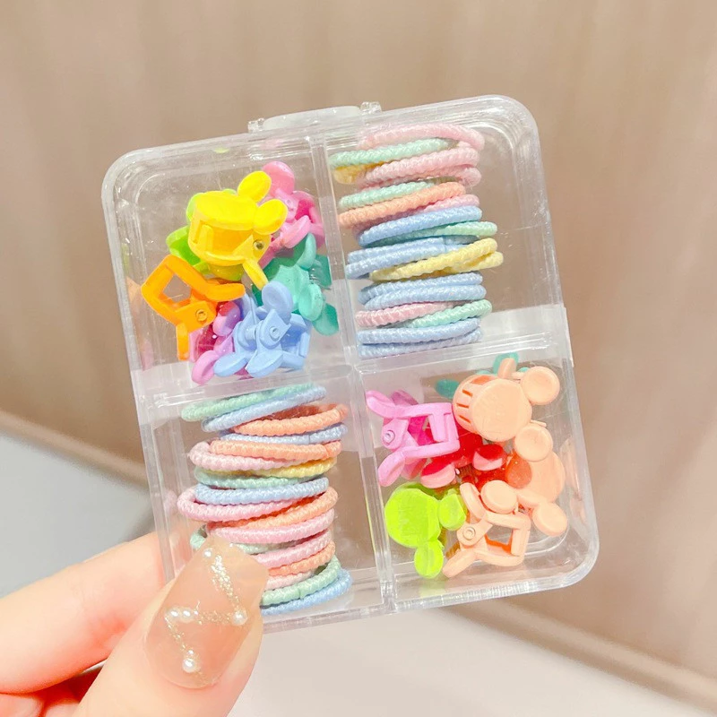 Set Box Ikat Rambut Aksesoris Jepitan Anak Lucu Cute Mix Warna Warni — 10