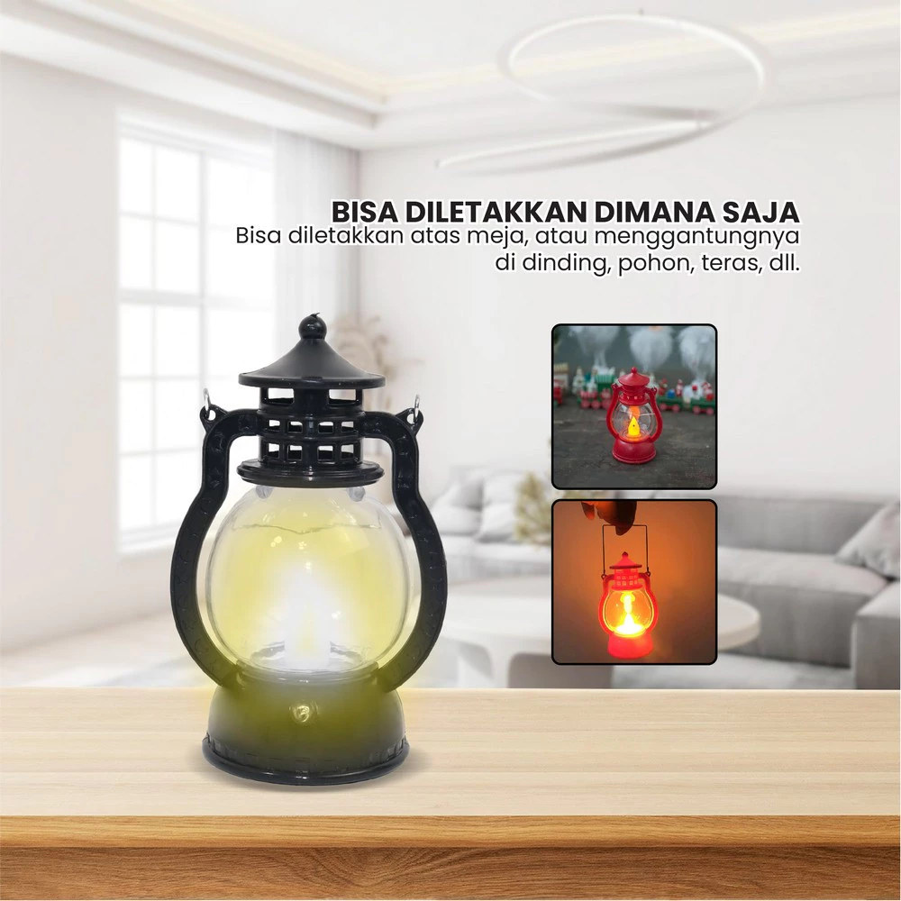 Lampu Lentera Minyak Vintage Souvenir Ramadhan Dekorasi Minimalis LED — 8