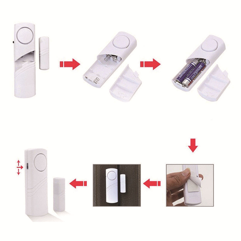 Alarm Pintu Jendela Nirkabel Anti Maling Sensor Magnetik Suara Keras — 6