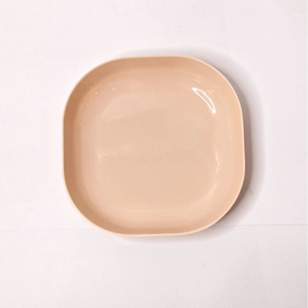 Piring Saji Snack Jerami Persegi Square Wheat Straw Anti Slip 13x13x2cm — 7