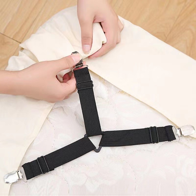 Penjepit Sprei 1 Set Isi 4 pcs Anti Geser Jepitan Pengait Adjustable — 9