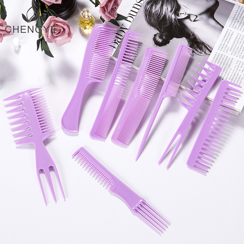 Sisir Rambut Styling Salon Hair Comb Set Serbaguna 8 Pcs — 5