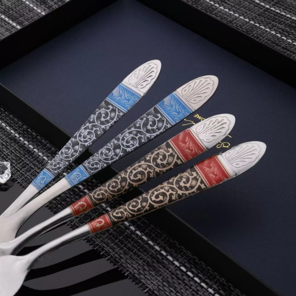 Sendok Stainless Batik 12pcs Peralatan Makan Motif Tradisional Elegan — 3