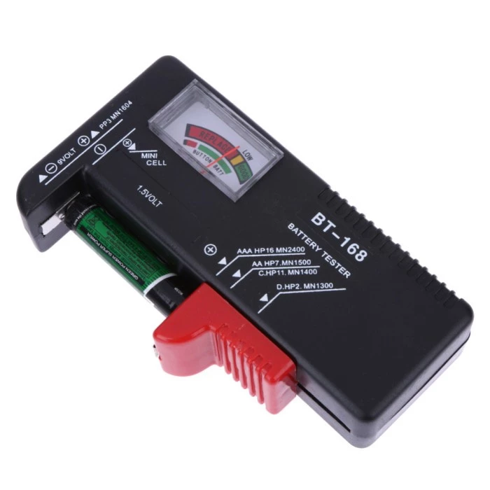 Alat Test Mengecek Kondisi Baterai AA AAA Kancing Volt Tester Efektif — 4