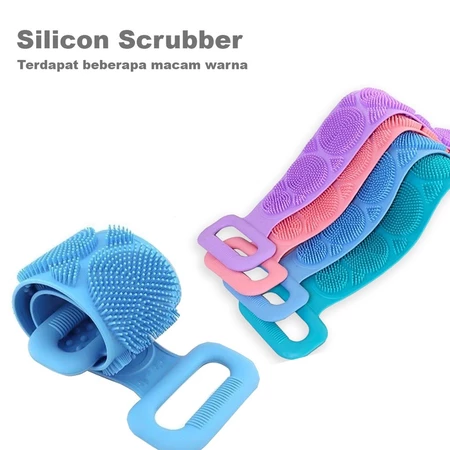 Silicone Scrubber Sikat Punggung Badan Alat Gosok Pembersih Daki Mandi — 6