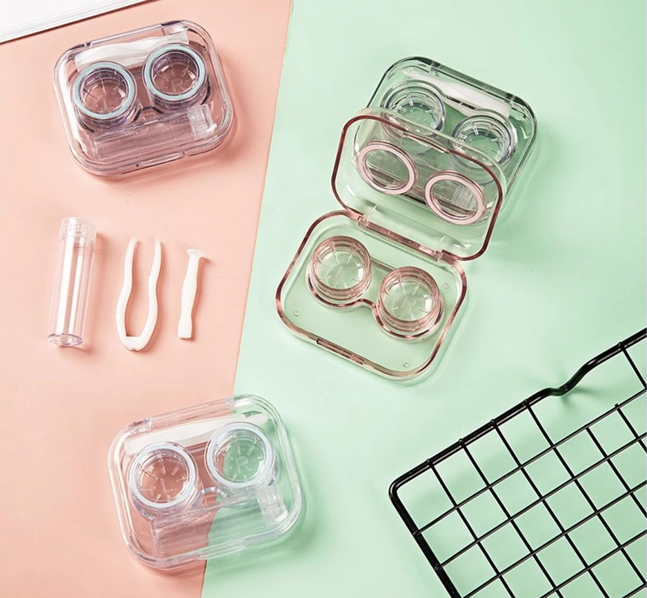 Softlens Case Bening Plastik Tempat Kontak Lensa Mata Tabung Penjepit — 2