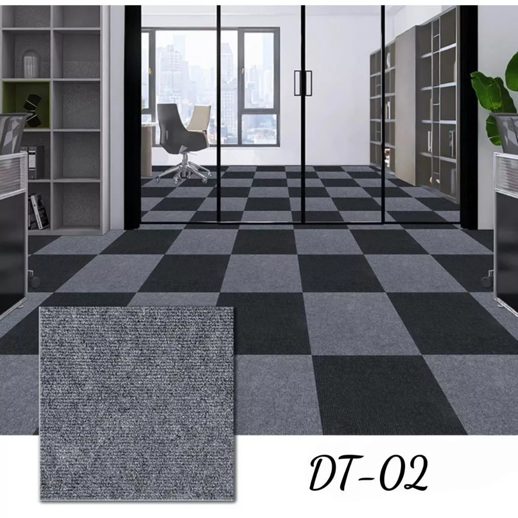 Karpet Puzzle Polyester Polos Alas Lantai Kantor Rumah Hotel Nyaman — 7