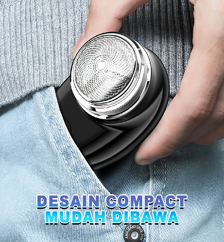 Alat Cukur Listrik Mini Jenggot Kumis Bulu Bulat Kecil untuk Pria — 7