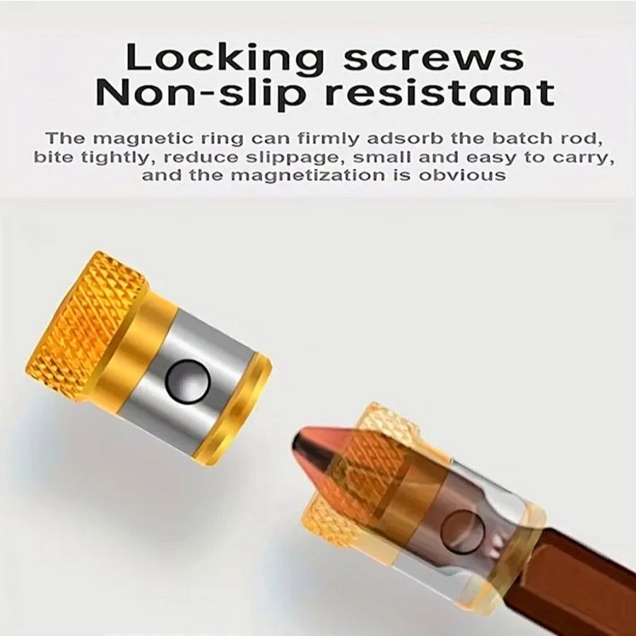Ring Alat Magnetik Cincin Bit Obeng Elektrik Pasang Lepas Sekrup Baut — 4