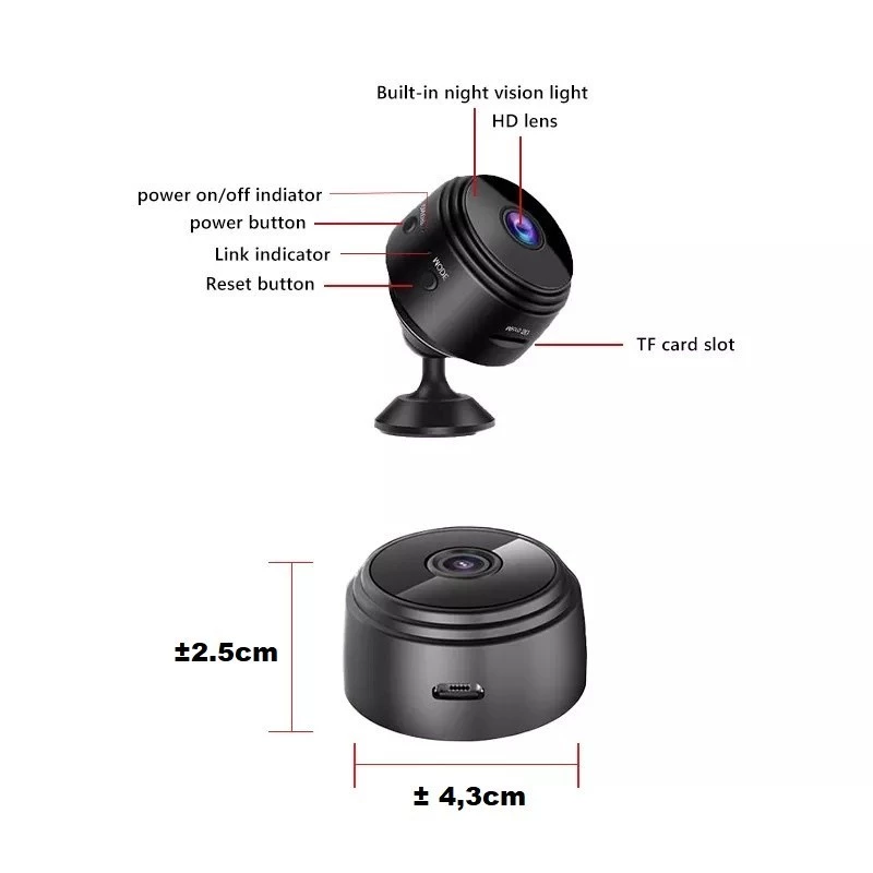 CCTV WiFi Full HD 1080p Wide Kamera Pengintai Keamanan Kantor Rumah — 5