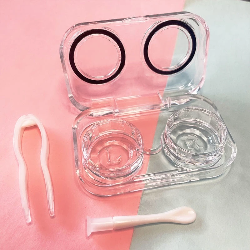 Softlens Case Bening Plastik Tempat Kontak Lensa Mata Tabung Penjepit — 3