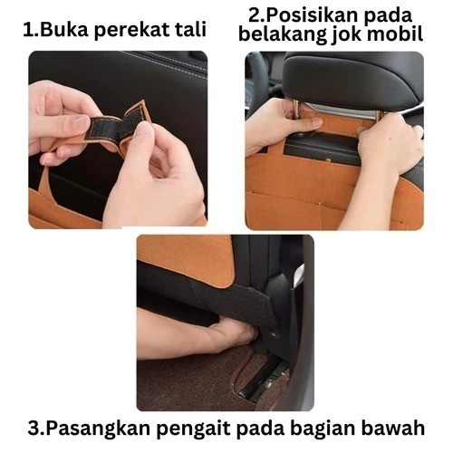 Tas Kantong Organizer Gantung Belakang Kursi Jok Mobil Efisien Rapi — 2