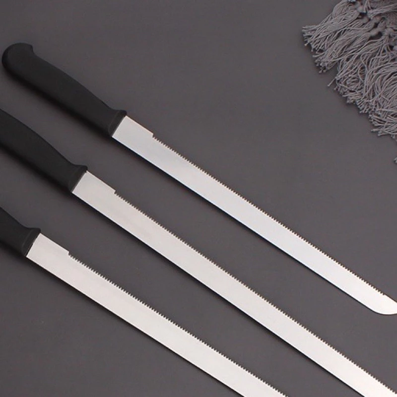 Pisau Roti Panjang 2 Sisi Bread Knife Stainless Steel Alat Potong Bolu — 6