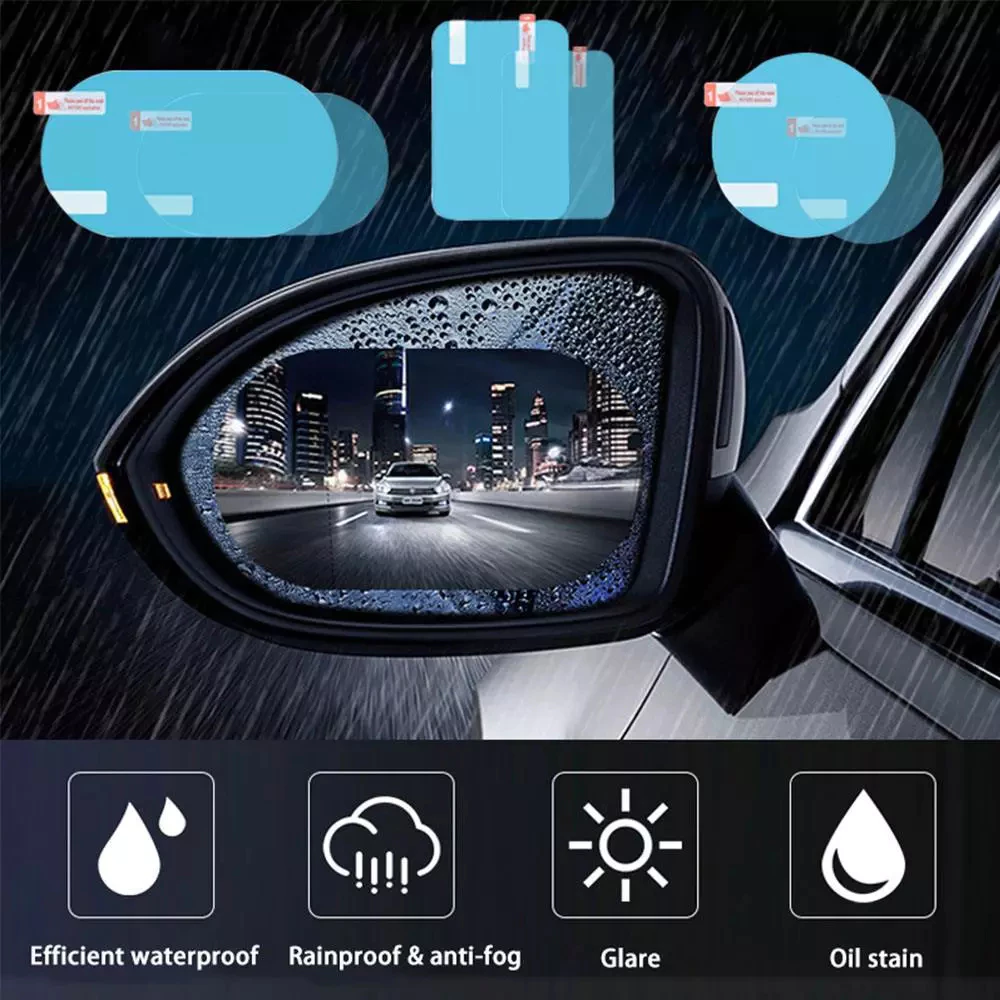Stiker Bening Pelindung Kaca Spion Mobil Anti Fog Air Embun — 9