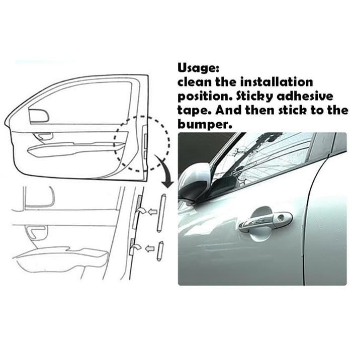Pelindung Pintu Mobil Universal Slim Door Guard Protector — 9